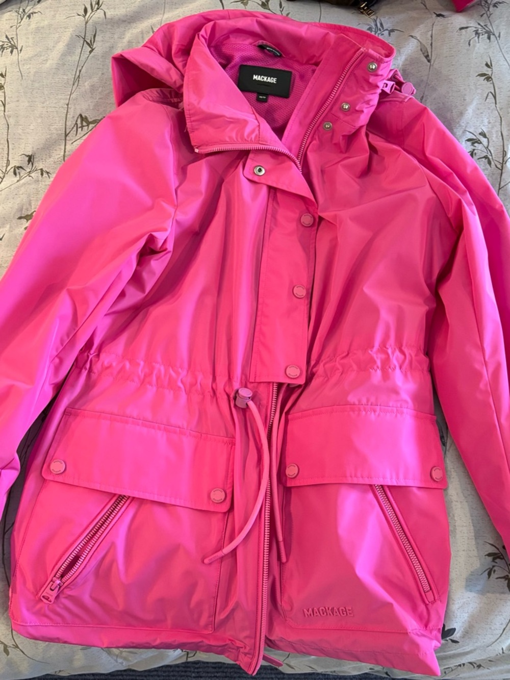 Mackage Women's Hot Pink Hooded Puffer Parka